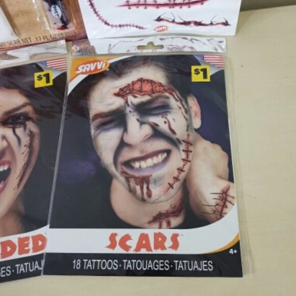 NWT - Lot of assorted pirate, wound and scar tattoos - Picture 2 of 8